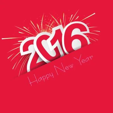 New year 2016 card Stock Illustration