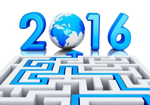 New Year 2016 concept Illustrazione stock