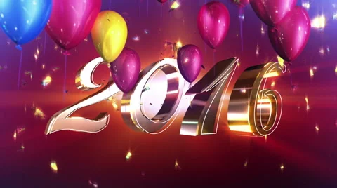 New Year 2016 Countdown Animation Stock Footage 56205816