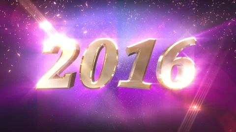 New Year 2016 Countdown Animation Video stock 56479485