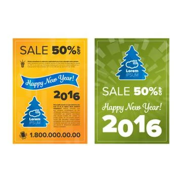 New Year 2016 Discount Stock Illustration