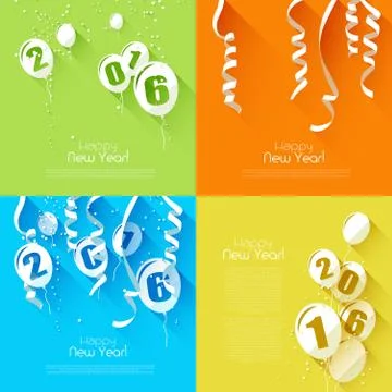 New Year 2016 Stock Illustration