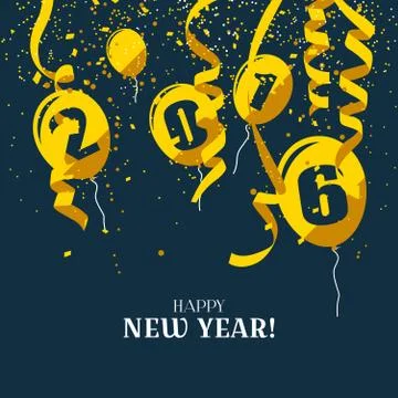 New Year 2016 Stock Illustration