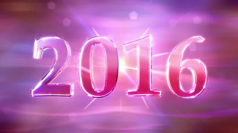 New Year 2016 Loopable Animation Stock Footage 55760463