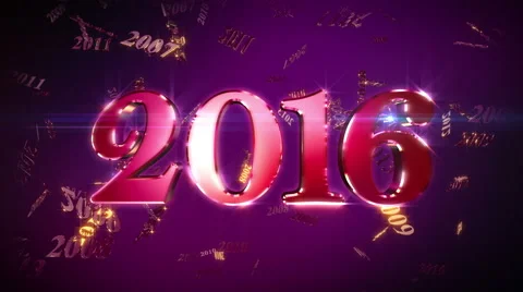 New Year 2016 Loopable Background 4K Video stock 56220751