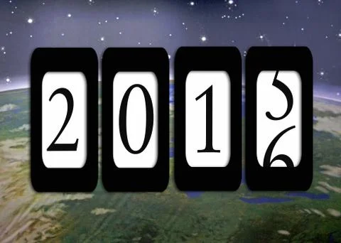 New year 2016 odometer Stock Illustration