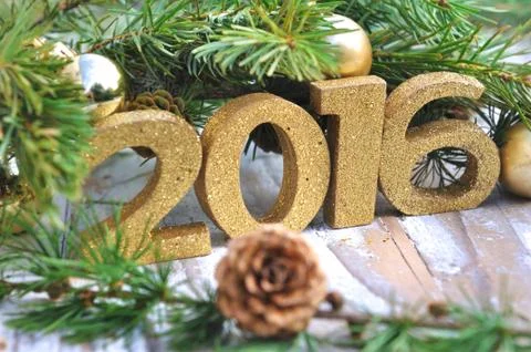 New year 2016 Stock Photos