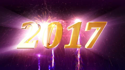 New Year 2017 Animation in 4K Stock Footage 66390576