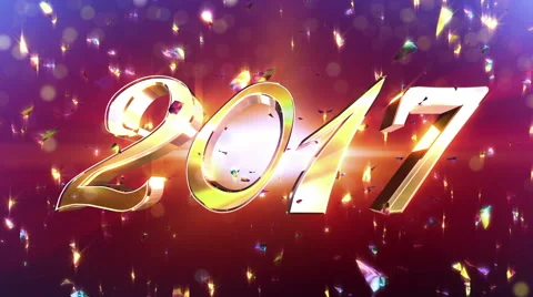 New Year 2017 Animation Stock Footage 66495012