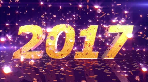 New Year 2017 Animation Stockbeeldmateriaal 66688847