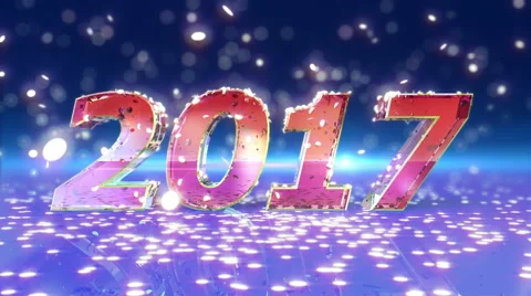 New Year 2017 Animation Stock Footage 66693674