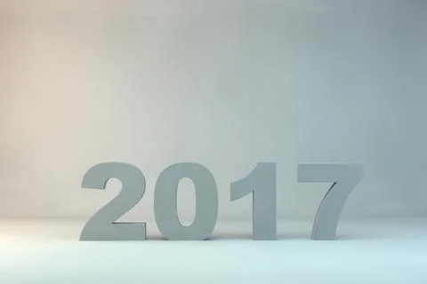 New year 2017 on background Stock Illustration