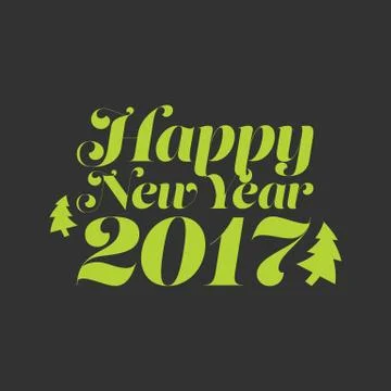 New Year 2017 card Stock Illustration