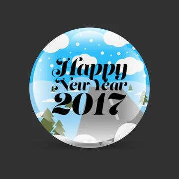 New Year 2017 card Stock Illustration