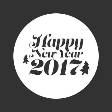 New Year 2017 card Stock Illustration