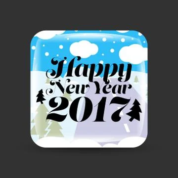 New Year 2017 card Stock Illustration