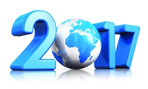 New Year 2017 concept Stock Illustration
