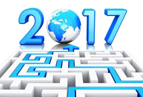 New Year 2017 concept Stock Illustration