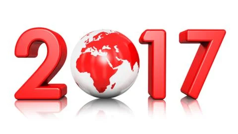 New Year 2017 concept Stock Illustration