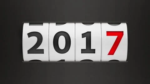 New year 2017 counter #2 Stock Illustration
