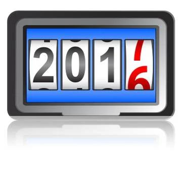New Year 2017 counter vector illustration Stock Illustration