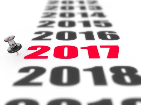 New year 2017 Stock Illustration
