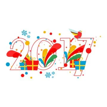 New year 2017 Stock Illustration