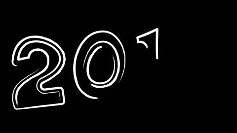 New Year 2017 numbers animation 動画素材 72621519