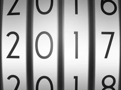 New Year 2017 Numbers Stock-Illustration