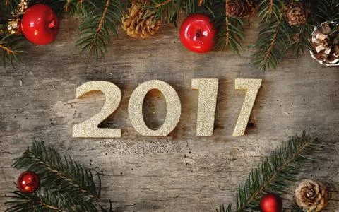 New year 2017 Stock Photos