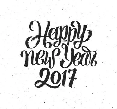 New Year 2017 vintage greeting card Stock Illustration