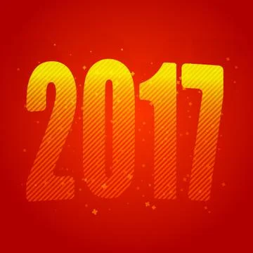 New Year 2017. Year of the Rooster. Figures. Background illustration. Vector Stock Illustration