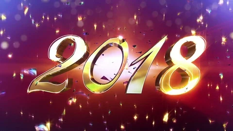 New Year 2018 Animation Video stock 79659299