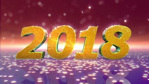 New Year 2018 Animation Video stock 80039847