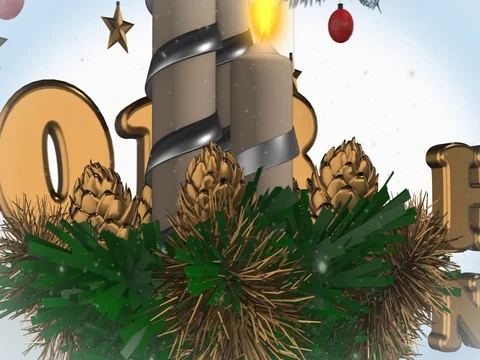 New year 2018 animation Stock Footage 80492864