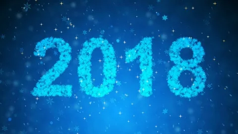 New Year 2018 Animation Video stock 83542023