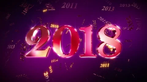 New Year 2018 Animation Loopable Background Video stock 79661908
