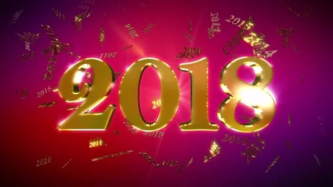 New Year 2018 Animation Loopable Background Stock Footage 79824223