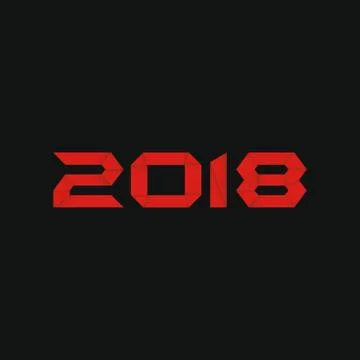 New Year 2018 Background Stock Illustration
