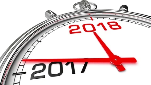 New Year 2018 Clock (with Matte) Stock-Footage 83834720