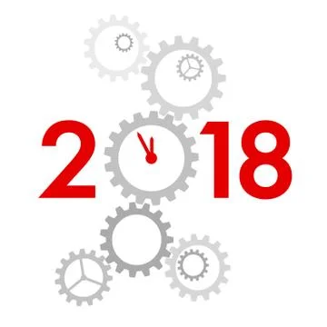 New Year 2018 concept - 스톡 일러스트