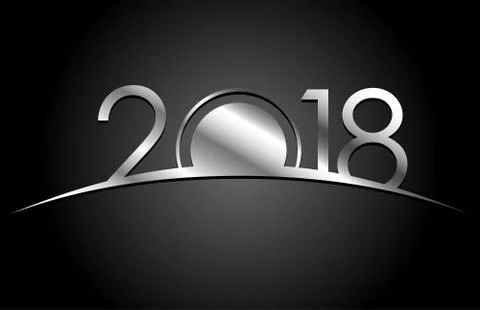 New Year 2018 concept - sunrise with digits Stock-Illustration