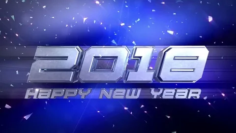 New Year 2018 Countdown Animation Stock Footage 79696869