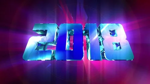 New Year 2018 Countdown Animation Stock Footage 80084548