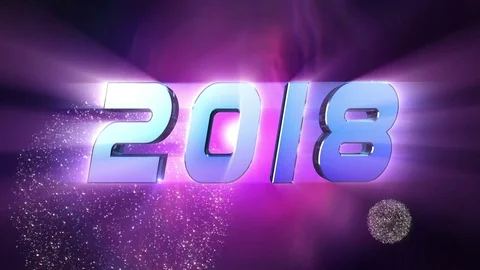 New Year 2018 Countdown Animation Stock Footage 80084858