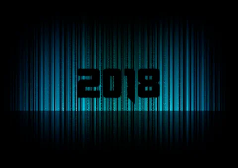 New year 2018 스톡 일러스트