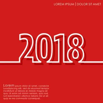 New year 2018 Stock Illustration