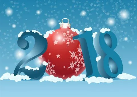 New Year 2018 Stock Illustration