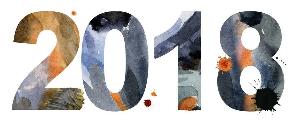 New year 2018 Stock Illustration
