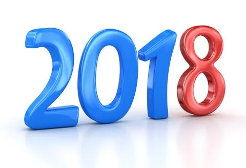 New year 2018 Stock Illustration
